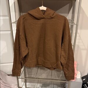 Old Navy Brown Hooded Pullover Sweatshirt